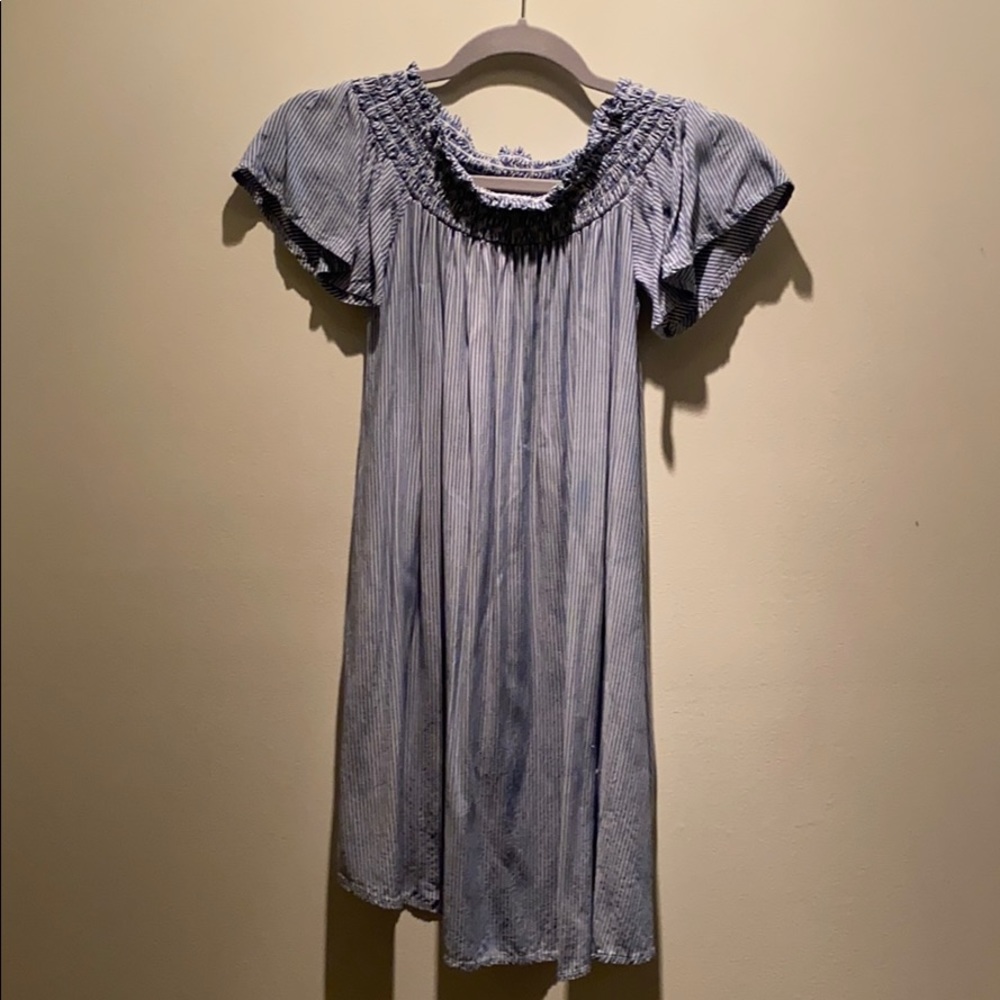 Blue striped dress